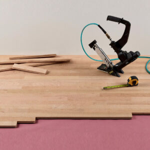 unfinished hardwood floor